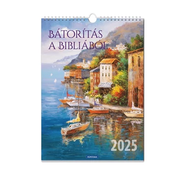 Falinaptár 2025 – nagy, spirál, festmény – Bátorítás a Bibliából