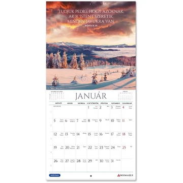 2026 Falinaptár – nagy négyzetes, tűzött, tájkép – Mindenre van erőm