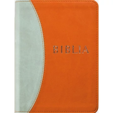 Biblia, új fordítás, puhatáblás, varrott (kék-narancs)